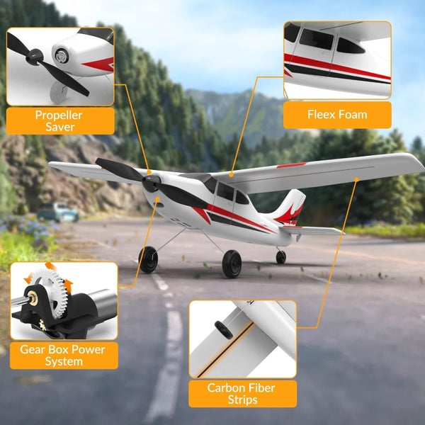 RC Plane Trainer 3CH Remote Control for Beginners Men Women Boys and Kids Red Carousel 1