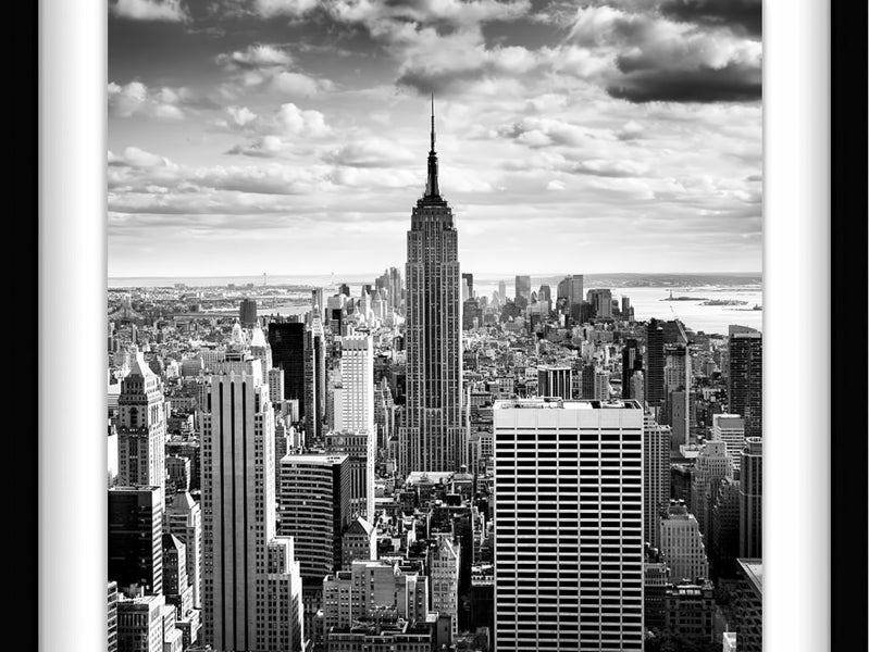 New York City Skyline Collection | Vintage Wall Art | Framed Photo Carousel 1