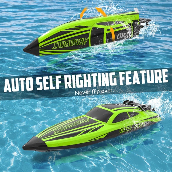 Brushless RC Boats for Men Women 30+MPH Fast Remote Control Boat Green Carousel 1