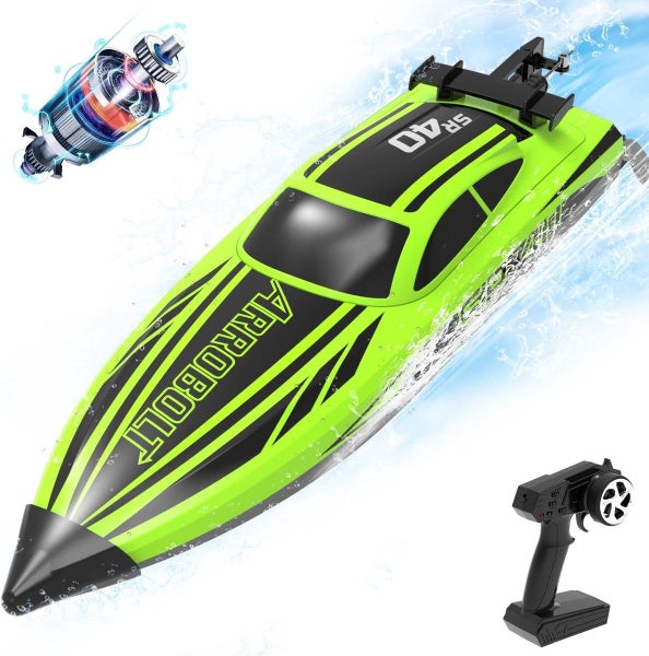 Brushless RC Boats for Men Women 30+MPH Fast Remote Control Boat Green Carousel 2
