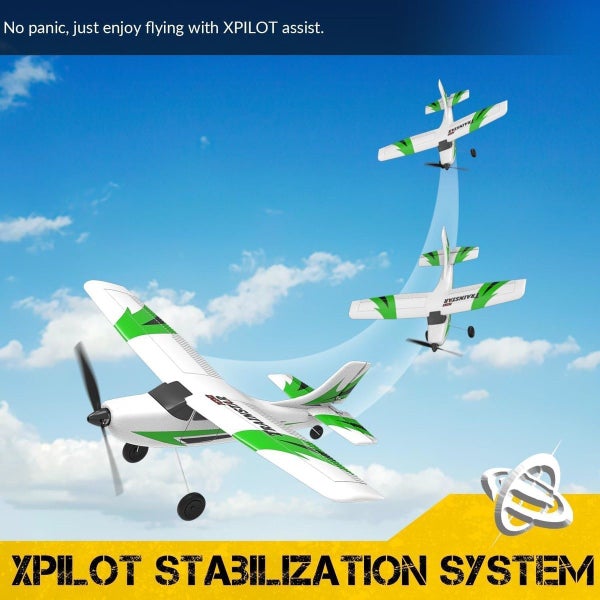 RC Plane Trainer 3CH Remote Control for Beginners Men Women Kids Green Carousel 2