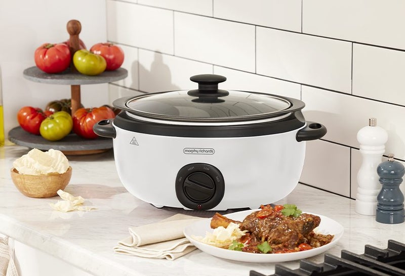 Morphy Richards 6.5L 'Sear and Stew' Slow Cooker - White Carousel 7