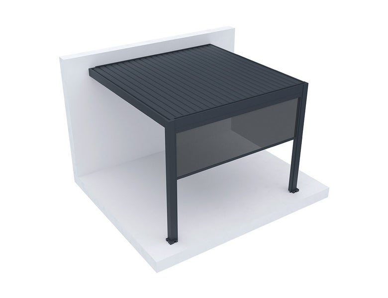 Final stock clearance - Wall Mounted Pergola Retractable Shade Blind - Charcoal Carousel 1