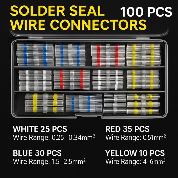 100pcs Advanced Heat Shrink Tube Kit with Fire-Retardant EVA And Alloy Tin Ring Carousel 1