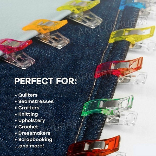 100PCS Sewing Clips Crafts Fabric Quilting Crochet Plastic Sewing DIY NEW Carousel 2