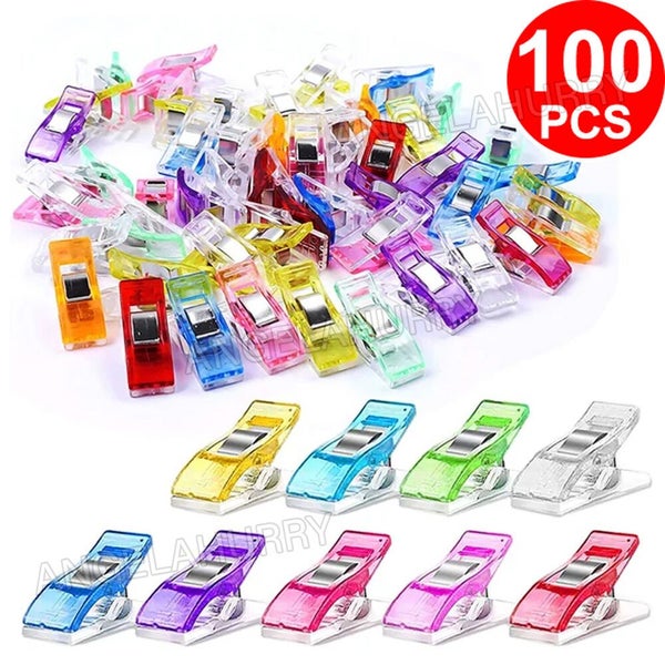 100PCS Sewing Clips Crafts Fabric Quilting Crochet Plastic Sewing DIY NEW Carousel 11
