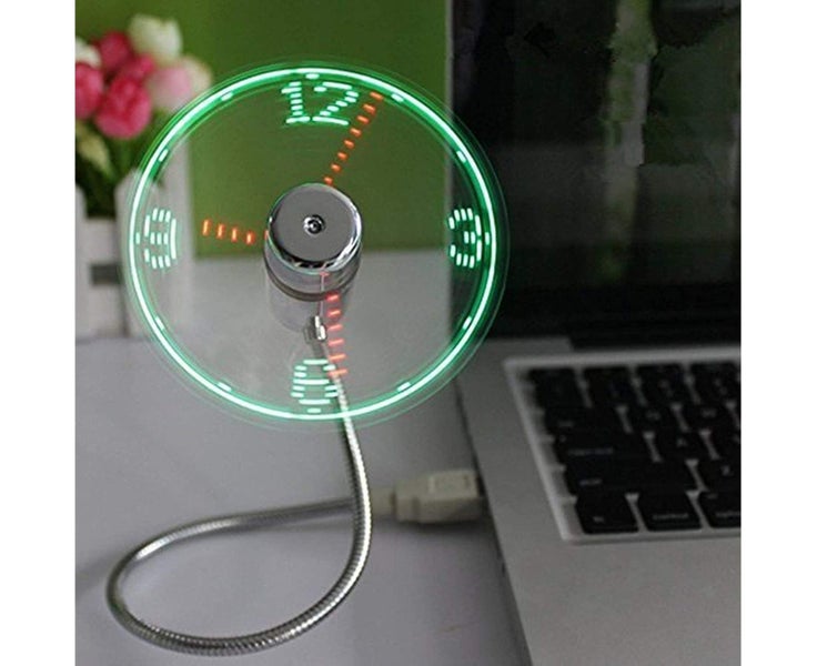 USB Clock Fan with Real-time Display Function$USB Clock Fan Carousel 1