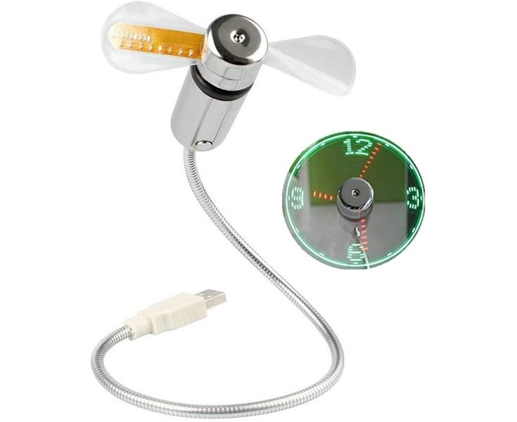 USB Clock Fan with Real-time Display Function$USB Clock Fan Carousel 5