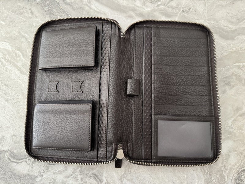Dunhill leather zip wallet travel organizer Carousel 2