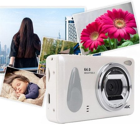 Digital Camera 4K 64MP Digital Point and Shoot Camera White Carousel 1