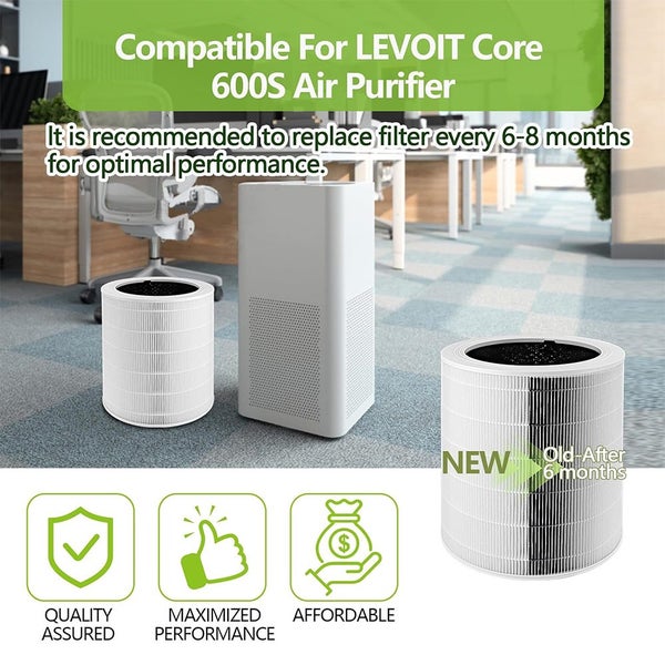 Core 600S Replacement Filter Compatible with LEVOIT Core 600S Air Purifier Carousel 1