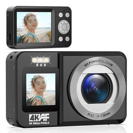 4K Digital Camera 64MP 18X Carousel 7