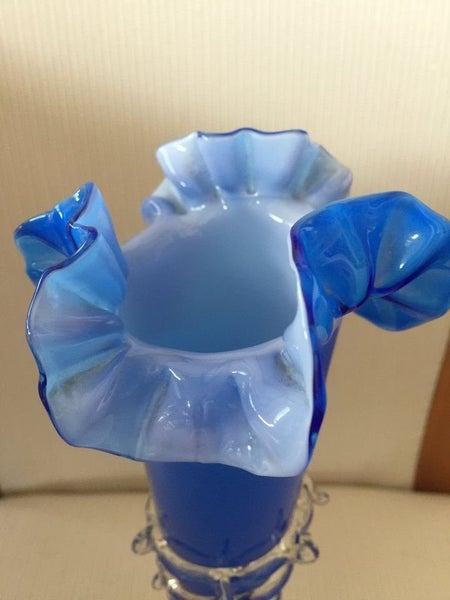 Blue Hand Made Glass Vase.62864733180547112