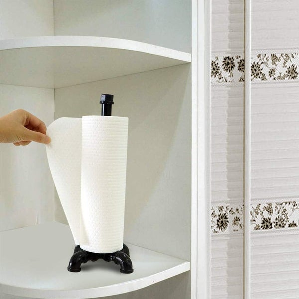 Industrial Pipe Free Stand Kitchen/Toilet Paper Holder Carousel 5