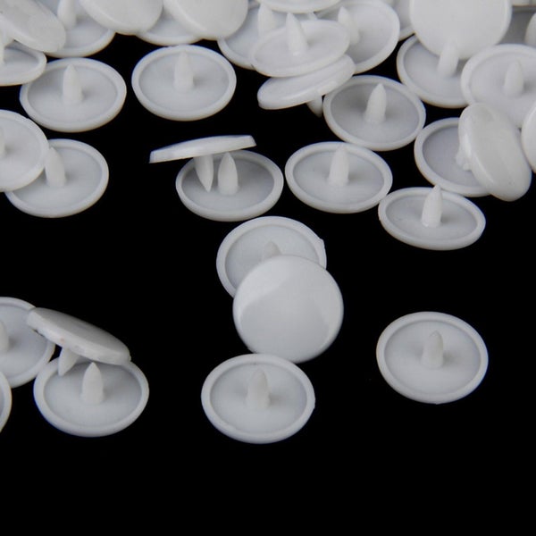 100 Set Size 20 T5 White Plastic Resin Press Studs Snap Fasteners Poppers Carousel 5
