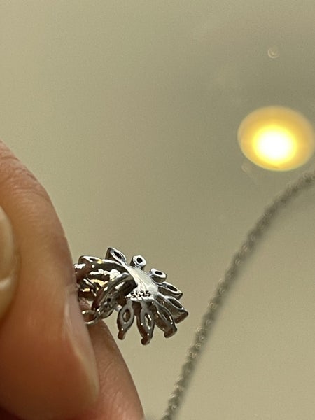 $1 reserve// 2000s sterling silver S925 stamped SunFlower necklace Carousel 4