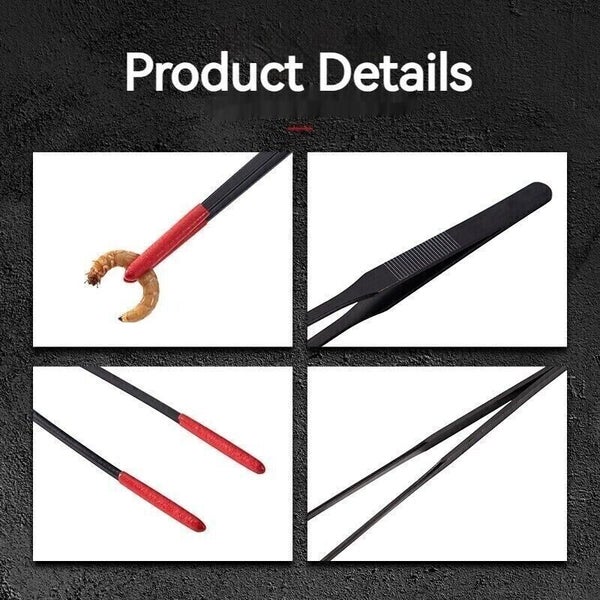 Stainless Steel Feeding Tongs Tweezers Reptile Pet Hamster Long Handle Feeder Carousel 2
