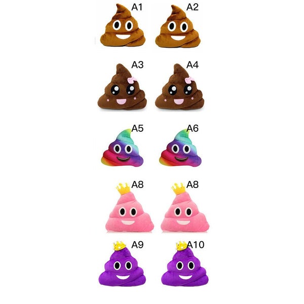 4x Kid Poo Family Emojis Emoticon Pillow Stuffed Plush Toy Cushion Doll Soft ... Carousel 2