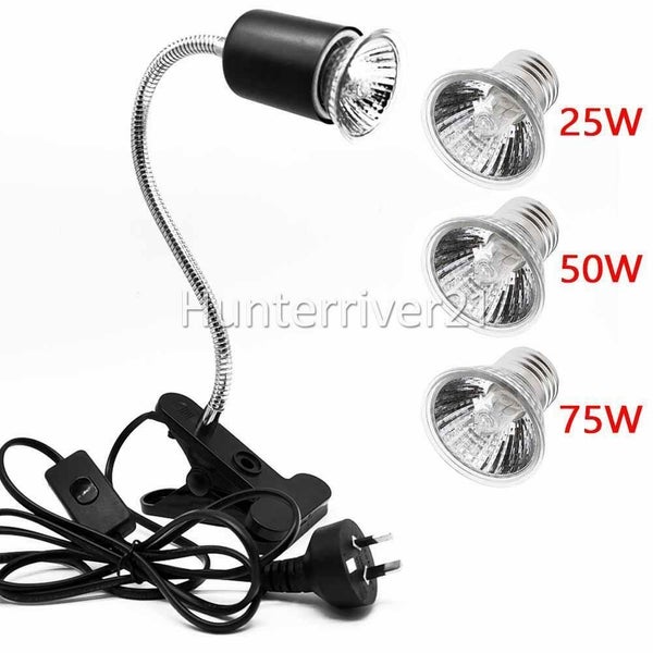 E27 Reptile Heating Light Turtle Lizard UVB + UVA Pet Heat Lamp Clip Holder Carousel 2