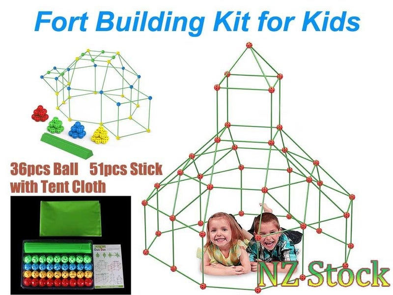 PTN NEW Kids Construction Fort Building Kit Sale Sale Carousel 2