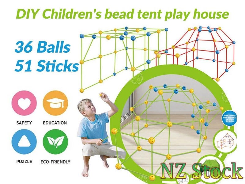 Kids Construction Fort Building Kit (Auckland Stock) Carousel 2