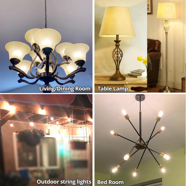 15Pack S14 2W LED Screw E27 Filament Dimmable Bulb Indoor Outdoor Carousel 10