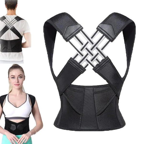 Adjustable Back Shoulder Posture Corrector Belt PosturePro XL Black Snap Deal Carousel 2