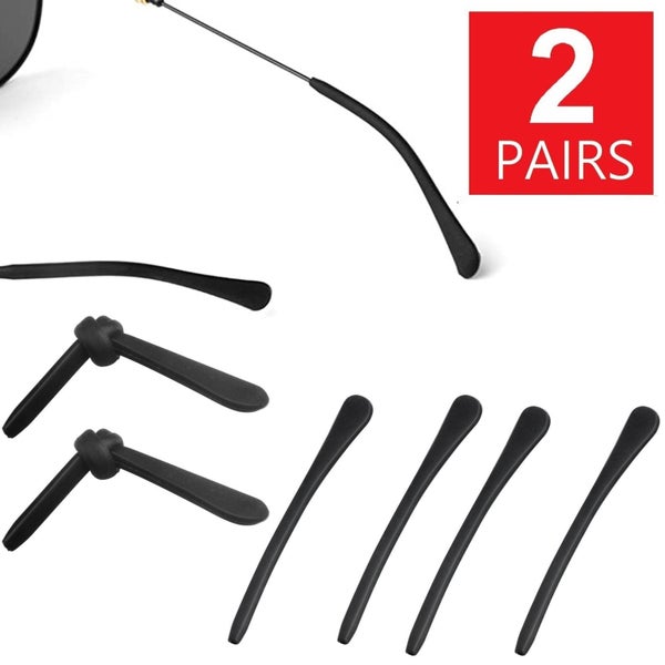 2pairs Silicone Temple End Tip Repairs for Eyeglasses Sunglasses Spectacles G... Carousel 1