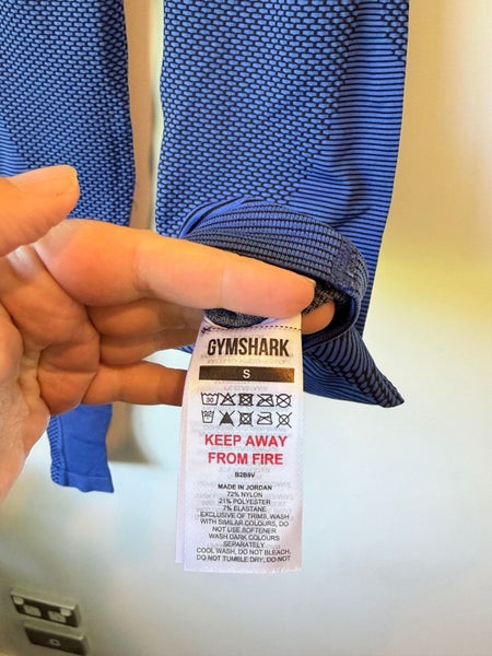 GYMSHARK Size S Pastel Blue Sport Seamless Leggings Carousel 4