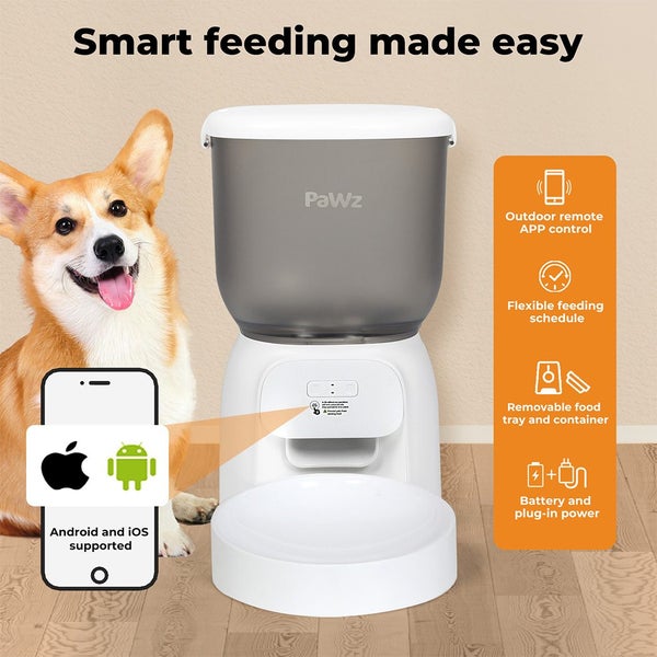 Pawz 4L Automatic Pet Feeder Dog Cat Wifi Auto Smart Food Dispenser Timer Feed Carousel 2