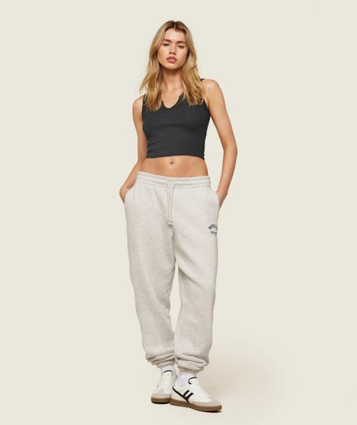 GYMSHARK Size S Phys Ed Logo Sweatpants oversized fit Light Grey Marl Carousel 3