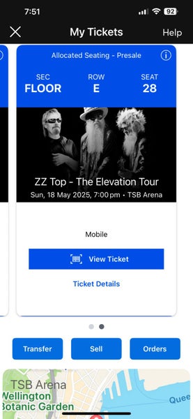 2 x ZZ Top Wellington concert tickets Carousel 1