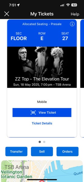 2 x ZZ Top Wellington concert tickets Carousel 2