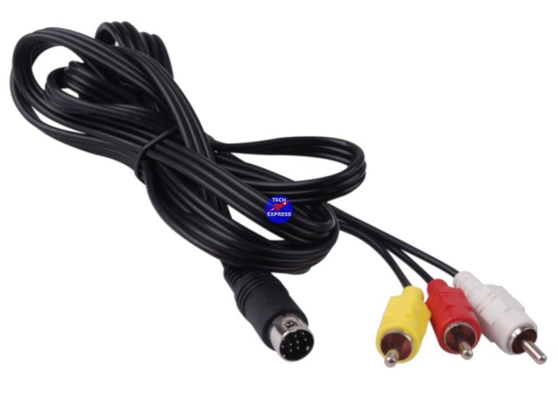 Sega Mega Drive 2 Megadrive II video game AV Audio Video TV cable cord lead Carousel 1