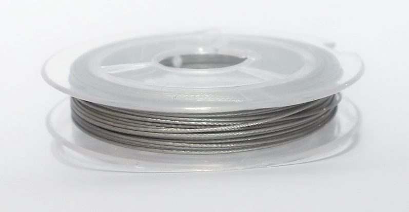 TIGER TAIL WIRE .45 mm DARK SILVER Carousel 1