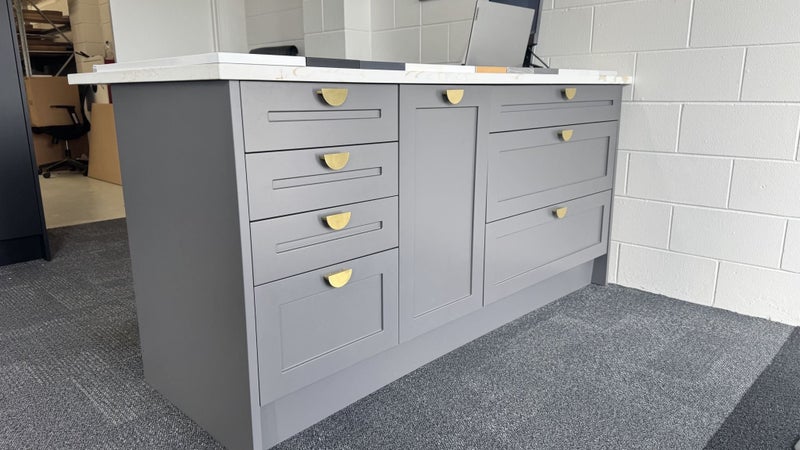 Lacquered Grey Matte Kitchenette - FULLY ASSEMBLED Carousel 2