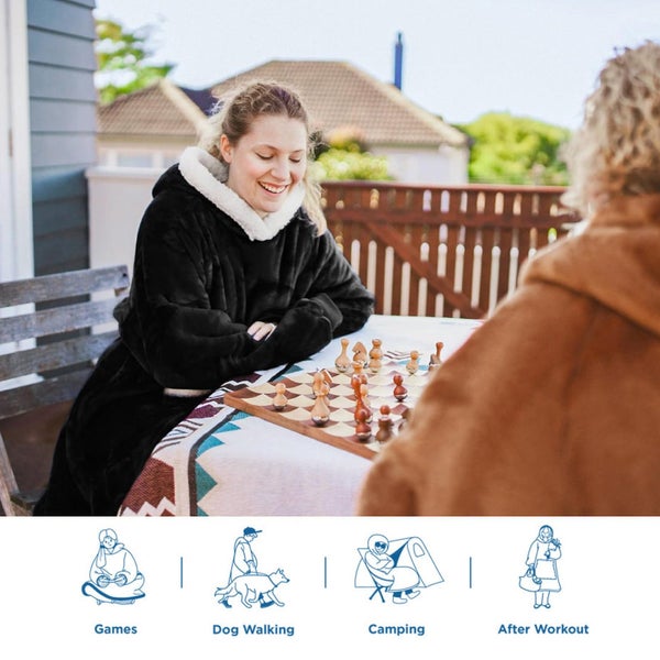 Wearable Blanket 120cm - Black Carousel 4