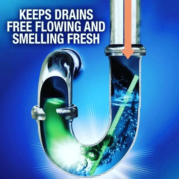 **TWIN PACK** Lemon Drain Odor Preventer - Green Gobbler Flow Sticks Carousel 3