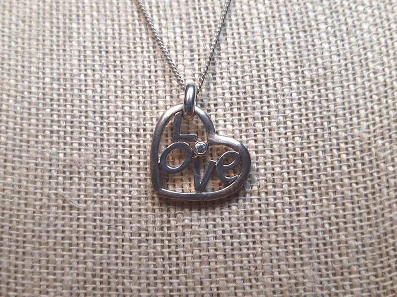 Jewellery Clearance - Fun Sterling Silver "Love" Pendant & Chain Carousel 1