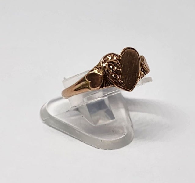 9ct Rose Heart Signet Ring - Size O - 1.6gm - 176376 Carousel 1