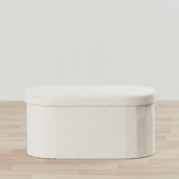 NOOD Ottoman - Cream Boucle Carousel 1