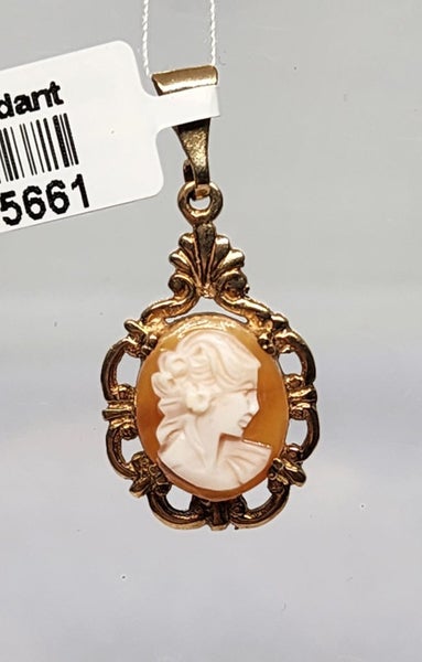 9ct Yellow Gold Cameo Pendant - 1.6gm - 175661 Carousel 1