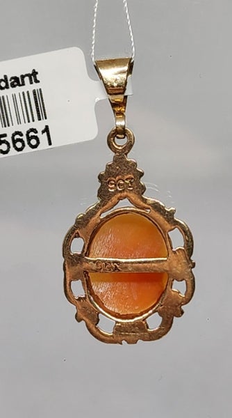 9ct Yellow Gold Cameo Pendant - 1.6gm - 175661 Carousel 2