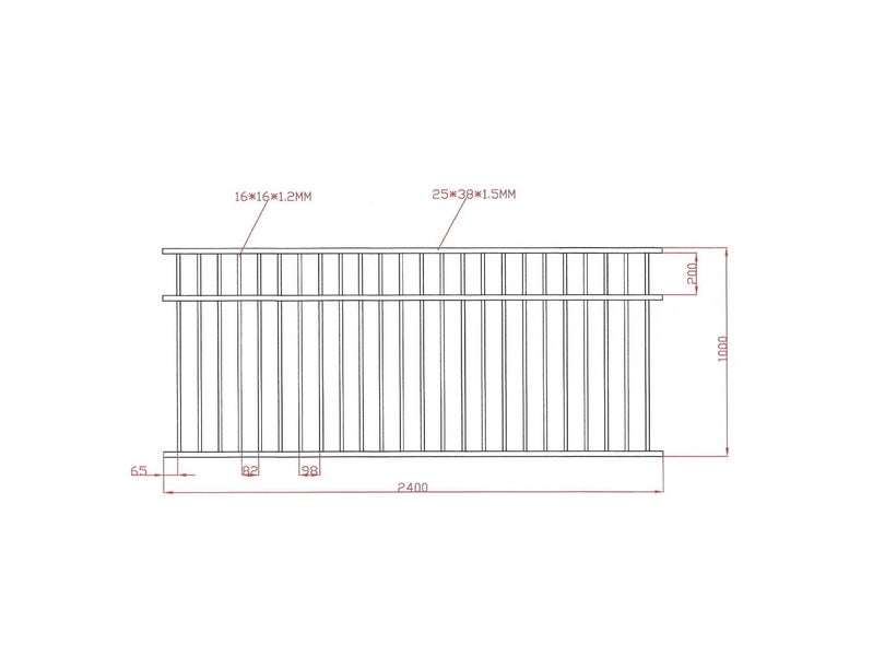 1000H x 2400L x 1 Panel double top post and Brackets Carousel 2