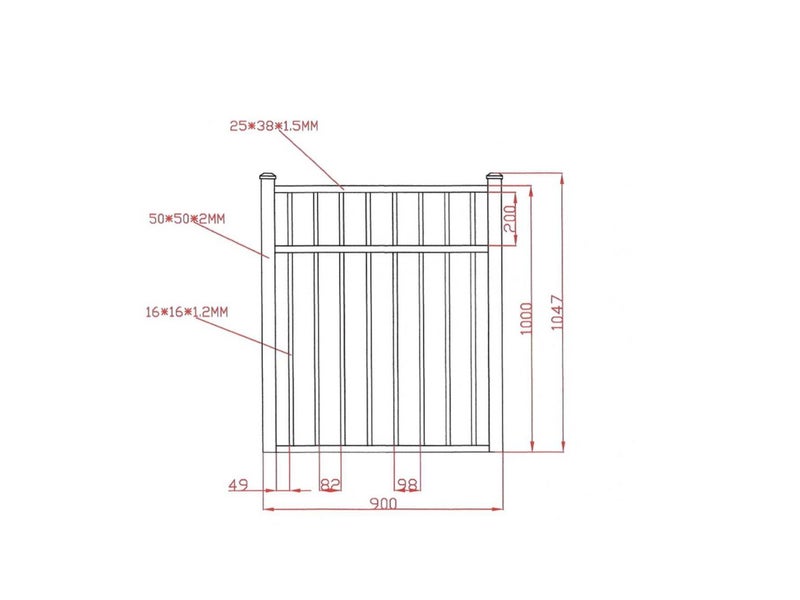 1000H x 2400L x 1 Panel double top post and Brackets Carousel 3