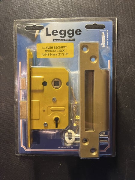 LEGGE 5 LEVER SECURITY LOCK FRENCH DOORS ? UNOPENED MADE IN UK 2 KEYS Carousel 1