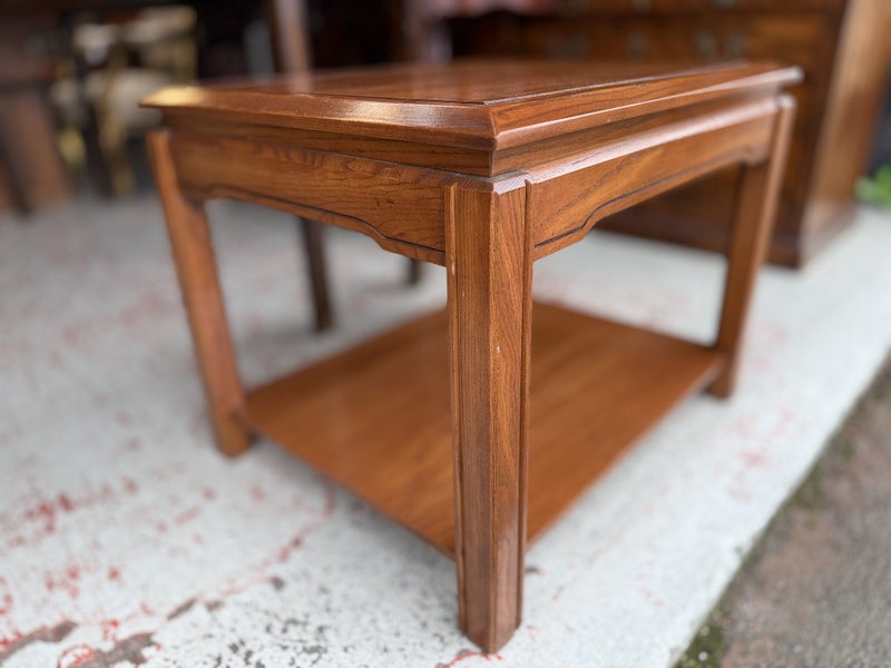 A Vintage Canadian Solid Elmwood Side Table Carousel 2
