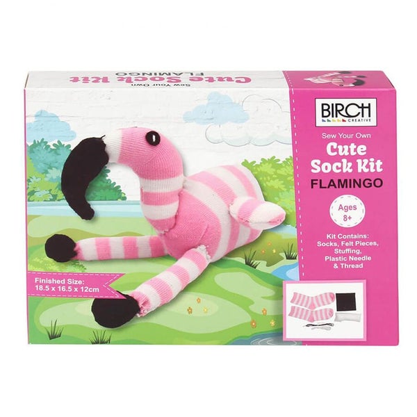 Birch Sew Your Own Sock Kit Kids Beginner Flamingo Inc All Materials Carousel 1