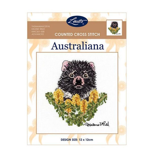 Helene Wild Australian Cross X Stitch Kit Tassie Devil Counted Carousel 1