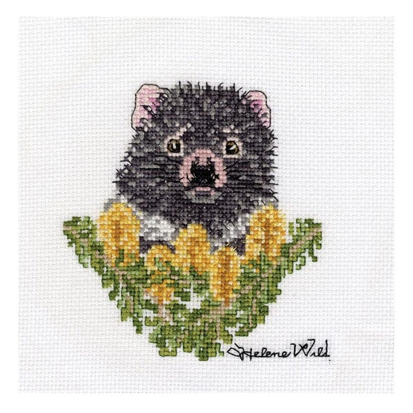 Helene Wild Australian Cross X Stitch Kit Tassie Devil Counted Carousel 2
